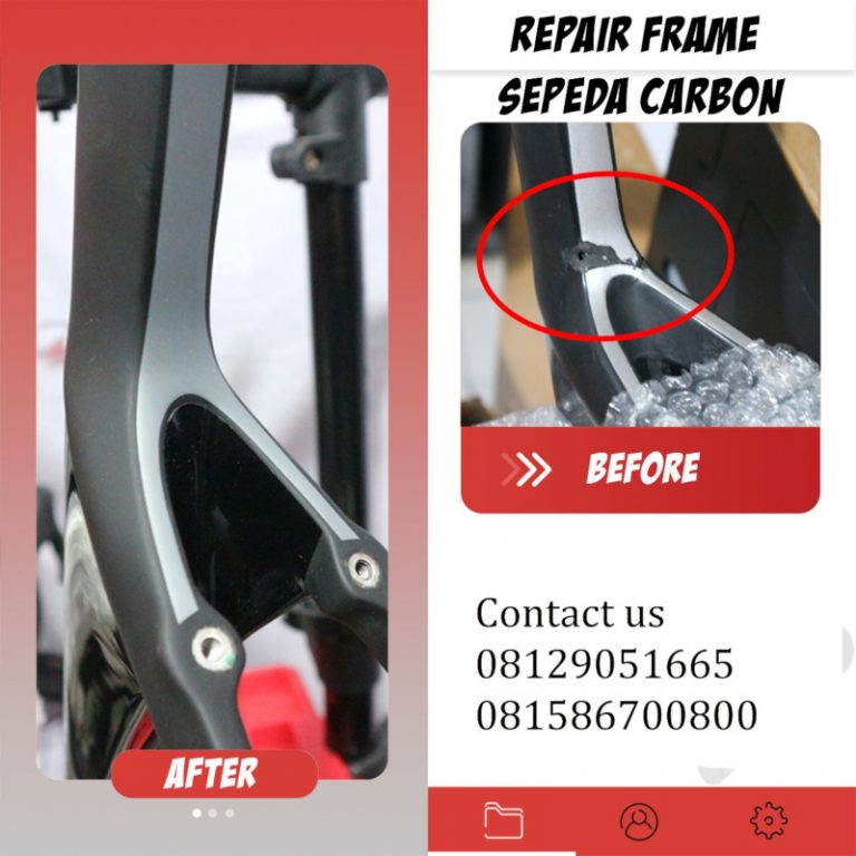 Repair Frame Sepeda Carbon di Tomi Airbrush