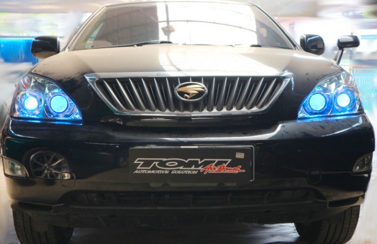 Modifikasi Lampu Double Projector Toyota Harrier