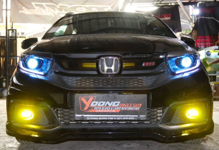 Modifikasi Headlamp dan Foglamp Honda Brio