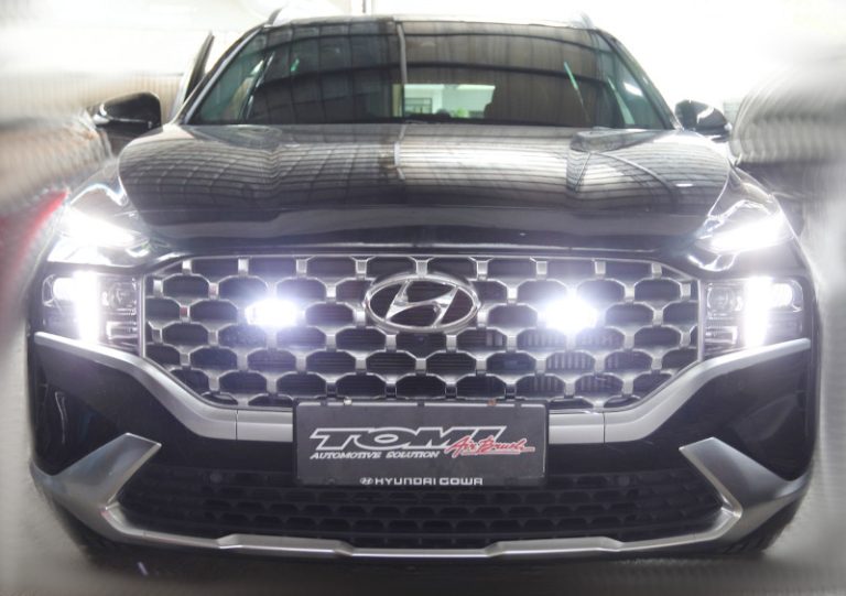 Hyundai New Santa Fe Pasang Mini Projector HVT